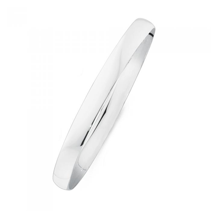 Sterling Silver 65mm 7mm Solid Round Bangle - Prouds Catalogue - Salefinder