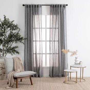Marina Sheer Shadow Curtain Pair by Habitat