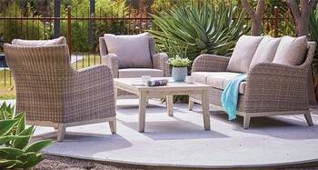 Aruba 5 Seater Wicker Lounge Setting