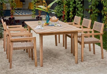 Bondi 6 Seater Timber Dining Setting
