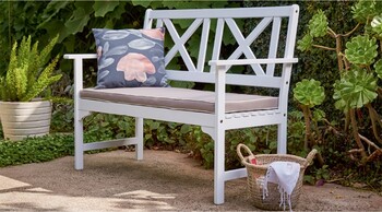 Hamptons 2 Seater Timber Bench
