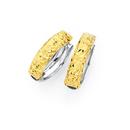 9ct-Gold-Two-Tone-Huggie-Earrings Sale