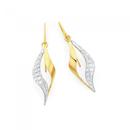 9ct-Gold-on-Silver-Stardust-Glitter-Wave-Drop-Earrings Sale