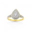 9ct-Gold-Diamond-Pear-Shape-Dress-Ring Sale