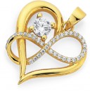 9ct-Gold-Cubic-Zirconia-Infinity-in-Heart-Pendant Sale