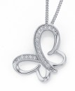 Sterling-Silver-Cubic-Zirconia-Butterfly-Pendant Sale