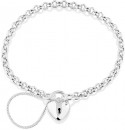 NEW-19cm-Heart-Padlock-Belcher-Bracelet-in-Sterling-Silver Sale