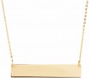 NEW-30mm-Engravable-Bar-Necklace-in-10ct-Yellow-Gold Sale