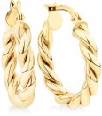 15mm-Braid-Twist-Hoop-in-10ct-Yellow-Gold Sale