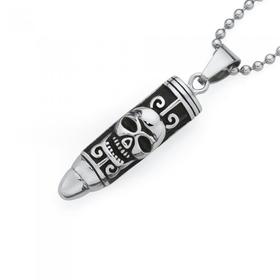 Steel-Black-Skull-Bullet-Pendant on sale