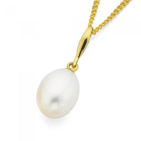 9ct-Gold-Freshwater-Pearl-Pendant on sale