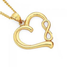 9ct-Gold-Heart-with-Infinity-Pendant on sale