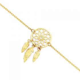 9ct-Gold-19cm-Dream-Catcher-Trace-Bracelet on sale