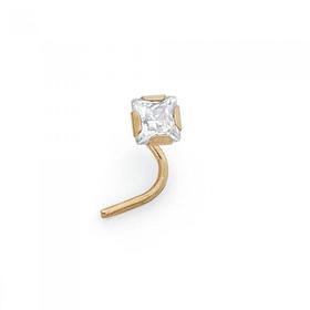 9ct-CZ-Princess-Cut-Nose-Stud on sale