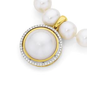 9ct-Gold-Cultured-Mabe-Pearl-Diamond-Enhancer on sale