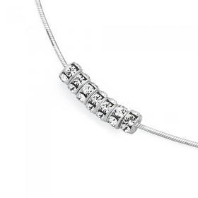 Silver-Silver-Plated-Crystal-Lucky-Rings-Anklet on sale