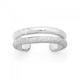 Silver-Double-Row-Stardust-Polish-Toe-Ring on sale