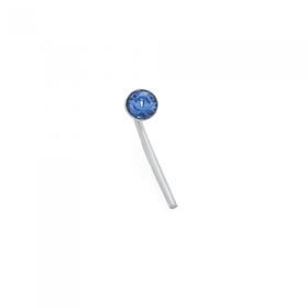 Silver-Blue-CZ-Bezel-Set-Nose-Stud on sale