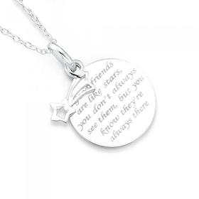 Sterling-Silver-Good-Friends-Pendant on sale