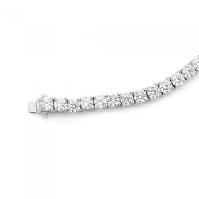 Sterling-Silver-Claw-Set-Cubic-Zirconia-Tennis-Bracelet on sale