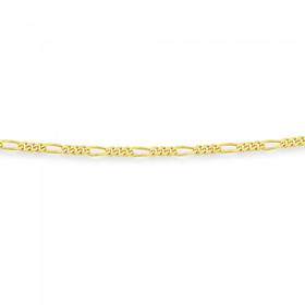 9ct-Gold-48cm-Solid-Figaro-31-Chain on sale
