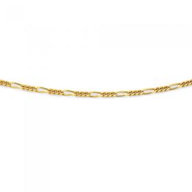 9ct-Gold-45cm-Solid-Figaro-31-Chain on sale