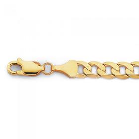 9ct-Gold-21cm-Solid-Curb-Gents-Bracelet on sale