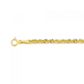 9ct-Gold-19cm-Hollow-Rope-Bracelet on sale