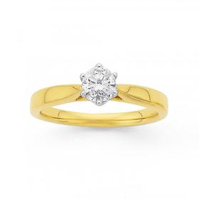 18ct-Gold-Round-Brilliant-Cut-12-Carat-Diamond-Solitaire-Ring on sale