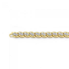 9ct-Gold-19cm-Diamond-Bracelet on sale