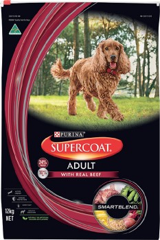 Supercoat-Dry-Dog-Food-12kg-Beef on sale