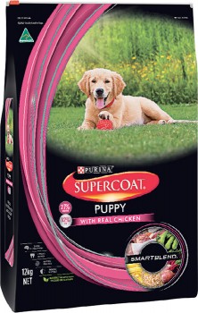 Supercoat-Dry-Dog-Puppy-Food-12kg-Chicken on sale