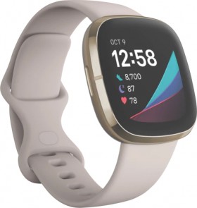 Fitbit-Sense-Lunar-WhiteSoft-Gold on sale