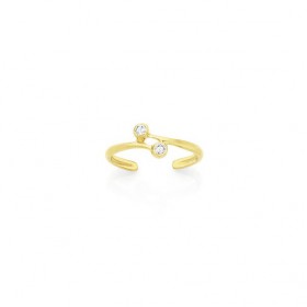 9ct-Gold-Dotted-Double-CZ-Toe-Ring on sale