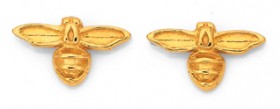 9ct-Gold-Bumble-Bee-Stud-Earrings on sale