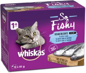 Whiskas-12-Pack-Oh-So-Fishy-Cat-Food-Pouch-85g-Ocean-Platter-in-Jelly on sale
