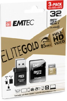 Emtec-3-Pack-Micro-SD-Card-with-USB-32GB-Gold on sale