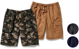 Brilliant-Basics-Mens-Pull-on-Cargo-Shorts on sale