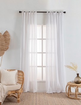 Washed-Linen-Sheer-Curtain-Pair-White on sale
