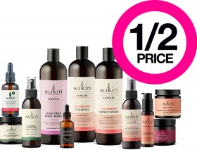 12-Price-on-Sukin-Skincare-Haircare-Bath-Toiletry-Mens-Deodorant-Baby-Ranges on sale