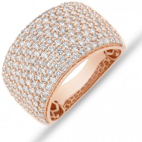 NEW-Pave-Ring-with-2-Carat-TW-Diamond-in-14ct-Rose-Gold on sale