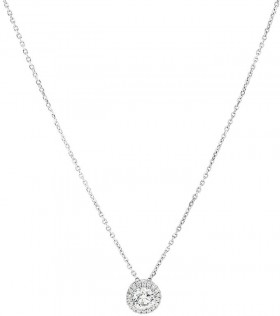 NEW-Sir-Michael-Hill-Designer-Halo-Pendant-with-Chain-with-045-Carat-TW-of-Diamonds-in-18ct-White-Gold on sale