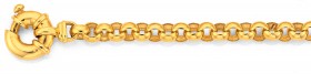 9ct-Gold-19cm-Solid-Belcher-Bolt-Ring-Bracelet on sale