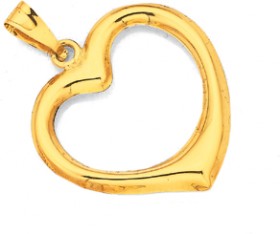 9ct-Gold-Open-Heart-Pendant on sale