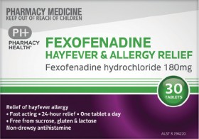 Pharmacy-Health-Fexofenadine-Hayfever-Allergy-Relief-30-Tablets on sale