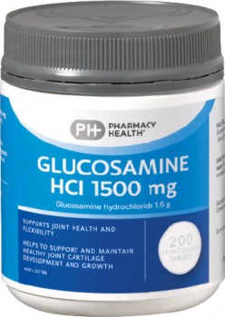 Pharmacy-Health-Glucosamine-HCI-1500-mg-200-Tablets on sale