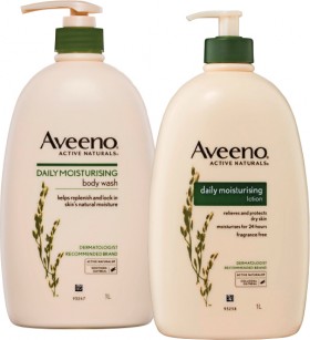 Aveeno-Daily-Moisturising-Body-Wash-or-Lotion-1L on sale