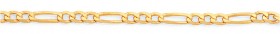 9ct-Gold-45cm-Solid-Figaro-31-Chain on sale