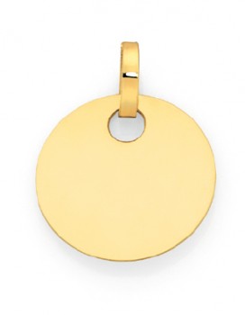9ct-Gold-16mm-Round-Disc-Pendant on sale