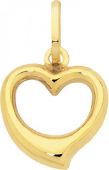 9ct-Gold-12mm-Open-Heart-Pendant on sale